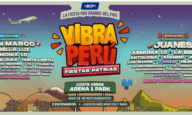 FESTIVAL VIBRA PERÚ 2026,  ¡28 y 29 de julio,!